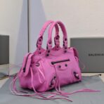 巴黎世家 Balenciaga Le City 机车包  玫红色 - Imagem 2