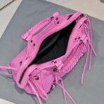 巴黎世家 Balenciaga Le City 机车包  玫红色 - Imagem 4