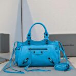 巴黎世家 Balenciaga Le City 机车包  蓝色