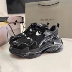巴黎世家 Balenciaga Triple S 系列老爹鞋（黑银配色款） - 图片 3