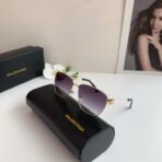 巴黎世家（Balenciaga）BB 金属框方形太阳镜  紫色 - Image 2