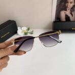 巴黎世家（Balenciaga）BB 金属框方形太阳镜  紫色 - Image 3