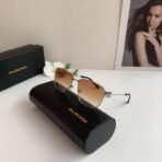 巴黎世家（Balenciaga）BB 金属框方形太阳镜  褐色