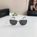 巴黎世家（Balenciaga）金属黑色方框太阳镜 - 图片 2