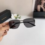 巴黎世家（Balenciaga）金属黑色方框太阳镜 - 图片 3