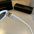 巴黎世家（Balenciaga）金标白方框太阳镜 - 图片 4