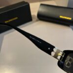 巴黎世家（Balenciaga）金标黑方框太阳镜 - 图片 4