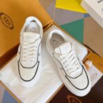 托德斯 最新款 厚底 休闲 运动鞋  白黑拼色