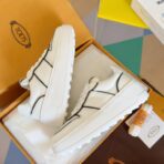 托德斯 最新款 厚底 休闲 运动鞋  白黑拼色 - 图片 4