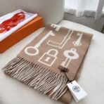 新款2025爱马仕男女款围巾 棕色款