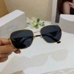 普拉达（PRADA）Symbole 系列浅金色金属框三角标识太阳镜 - 图片 2