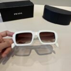 普拉达（PRADA）Symbole 系列醋酸纤维白色几何框太阳镜 - 图片 2