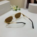普拉达（PRADA）Symbole 系列金色金属框棕色镜片三角标识太阳镜 - 图片 2