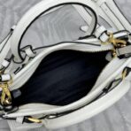 普拉达（Prada）Mini Galleria 白色亮面皮革手提斜挎包 - 图片 3