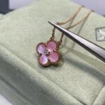 梵克雅宝 单钻粉贝母四叶草项链 - 图片 3