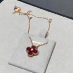 梵克雅宝 单钻红玉髓四叶草项链 - 图片 3