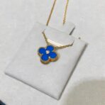 梵克雅宝 单钻蓝玛瑙四叶草项链 - 图片 3