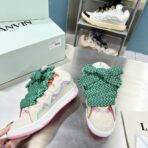 浪凡（LANVIN）Curb 系列蝴蝶结装饰格纹厚底休闲鞋 浅米色（格纹拼接配色款） - 图片 3