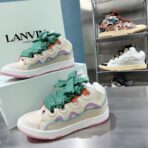 浪凡（LANVIN）Curb 系列蝴蝶结装饰格纹厚底休闲鞋 浅米色（格纹拼接配色款） - 图片 2