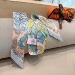 爱马仕 水上游乐园 Twilly小丝巾 浅蓝色 - Imagem 4