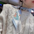 爱马仕 水上游乐园 Twilly小丝巾 浅蓝色 - Imagem 2