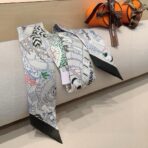 爱马仕 水上游乐园 Twilly小丝巾 灰绿撞色 - 图片 2