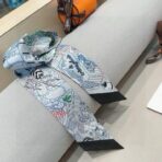 爱马仕 水上游乐园 Twilly小丝巾 灰绿撞色 - 图片 3