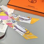 爱马仕(Hermes) “军刀进行曲”Twilly小丝巾 黄色 - Imagem 3