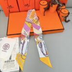 爱马仕(Hermes) “军刀进行曲”Twilly小丝巾 黄色