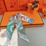 爱马仕(Hermes) “奇珍异宝”Twilly小丝巾 绿色 - Imagem 2