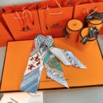 爱马仕(Hermes) “奇珍异宝”Twilly小丝巾 绿色 - Imagem 4