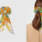 爱马仕Hermes “树之歌”发圈 束发带两用Twilly橙色小丝巾 - 图片 4