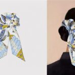 爱马仕Hermes “树之歌”发圈 束发带两用Twilly蓝色小丝巾 - 图片 4