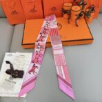 爱马仕(Hermes)Twilly丝巾 粉色