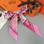 爱马仕(Hermes)Twilly丝巾 粉色 - 图片 3