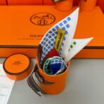 爱马仕Hermes“优雅骑士”Twilly小丝巾 绿蓝撞色 - Imagem 4