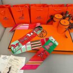 爱马仕Twilly 双面真丝斜纹丝带 玫红色款