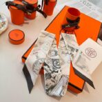 爱马仕Twilly 顶级斜纹真丝飘带 灰白款 - 图片 3