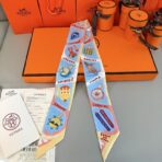 爱马仕Twilly【趣味冰淇淋】丝带 蓝色