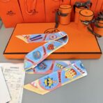 爱马仕Twilly【趣味冰淇淋】丝带 蓝色 - 图片 3