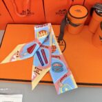 爱马仕Twilly【趣味冰淇淋】丝带 蓝色 - 图片 4