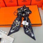 爱马仕Twilly小丝巾 发圈 黑色款 - Imagem 3