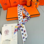 爱马仕Twilly小丝巾 浅蓝色 - 图片 2