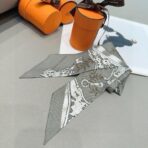 爱马仕Twilly小丝巾 灰色 - 图片 2