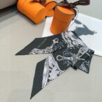 爱马仕Twilly小丝巾 黑色 - 图片 4