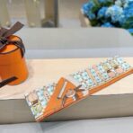 爱马仕Twilly(新型马车)丝巾 橙色