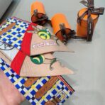 爱马仕Twilly(新型马车)丝巾 红蓝杏撞色 - 图片 2