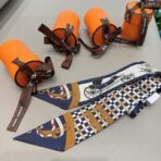 爱马仕Twilly(新型马车)丝巾 蓝棕撞色 - 图片 2