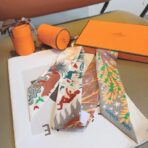 爱马仕Twilly(玛雅丛林)飘带 灰白撞色 - Image 3