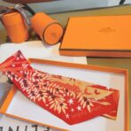 爱马仕Twilly(玛雅丛林)飘带 红色款 - 图片 2